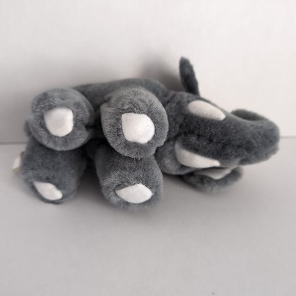 Vintage K&M International Grey Elephant Swivel Head Plush Lucky Trunk Up 1992 - Picture 6 of 11